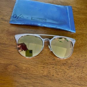 Quay x Chrisspy Gemini sunglasses-rose gold.